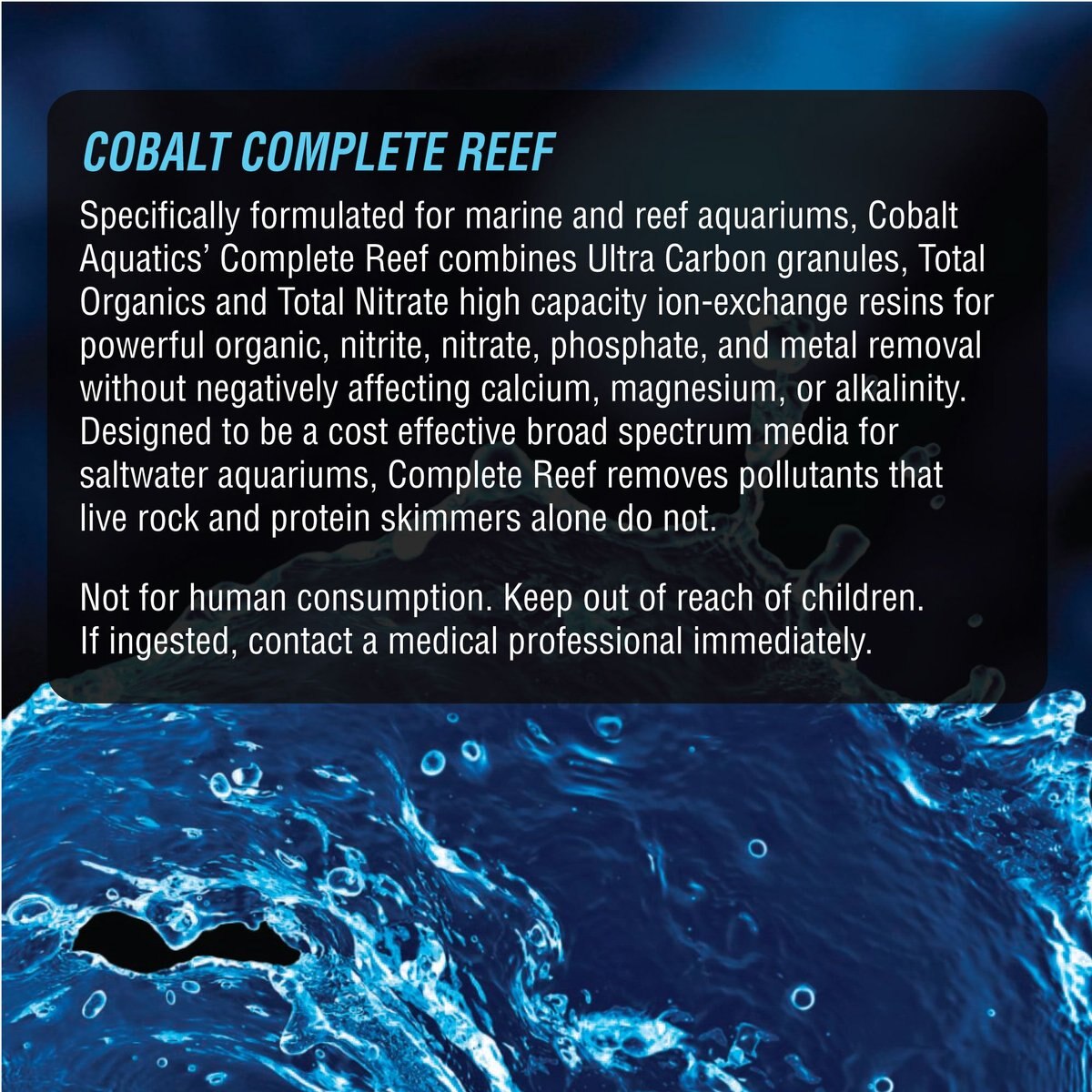 Cobalt Aquatics Complete Reef Superior Marine Aquarium Pollutant and Nitrate Removal