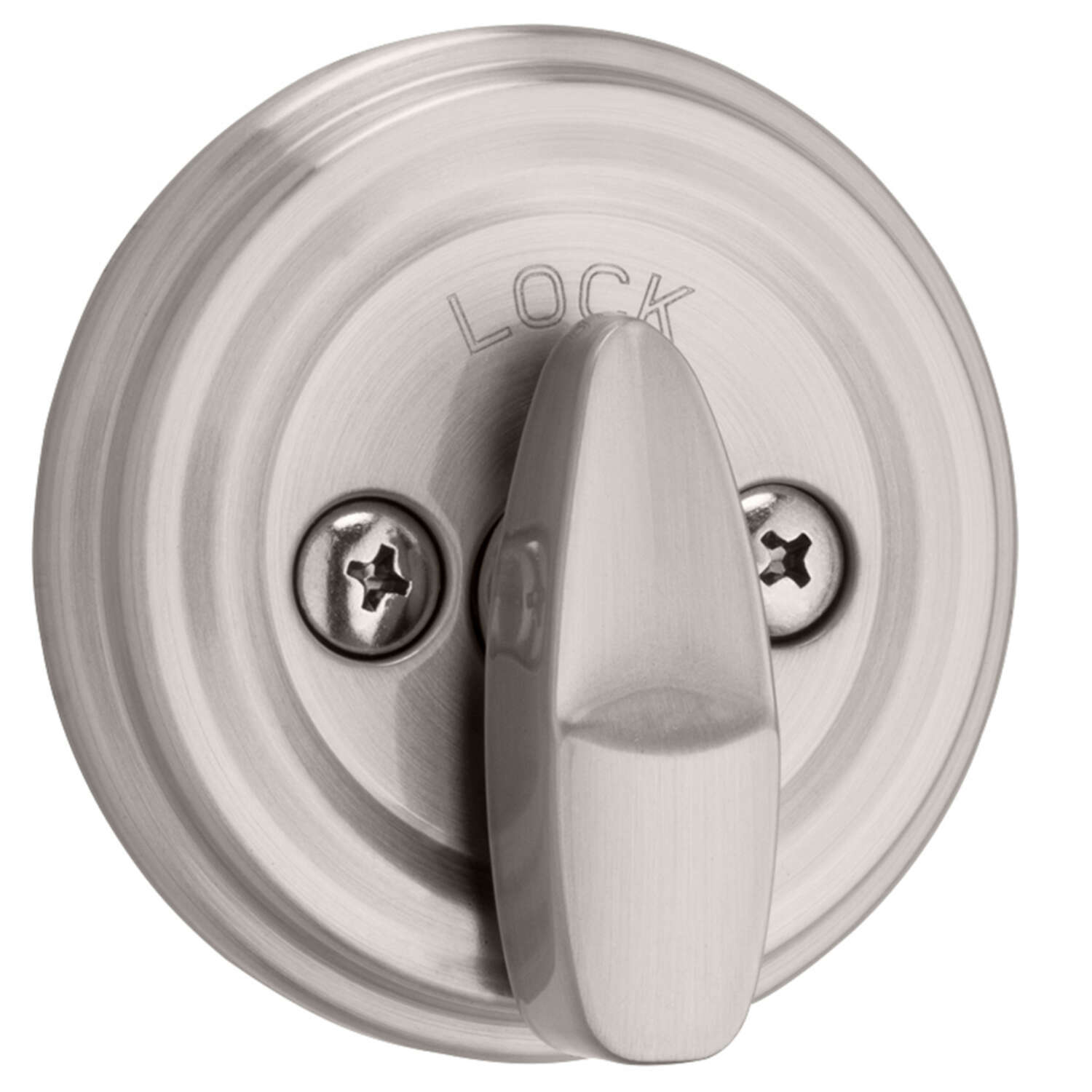 Kwikset SmartKey Satin Nickel Metal Deadbolt