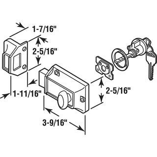 Prime-Line Single Cylinder Rim Deadlatch Diecast Brass U 9956