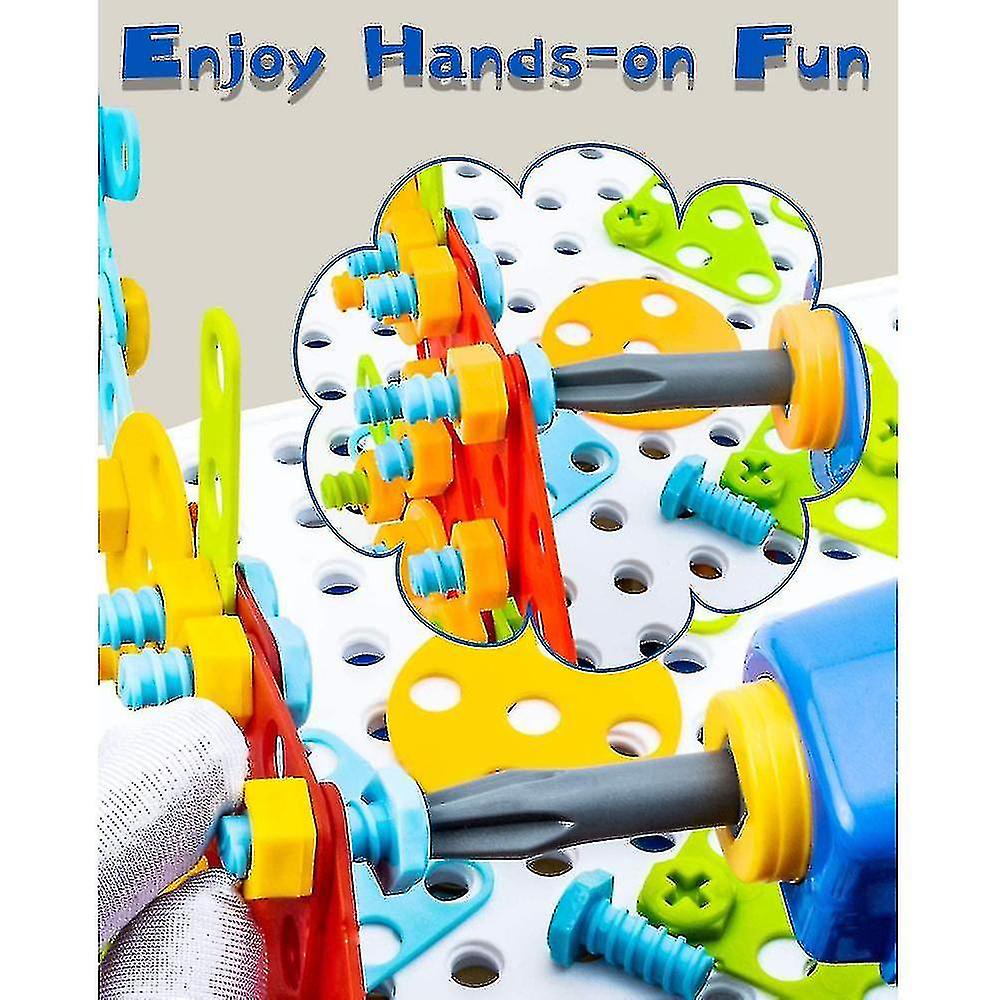 Electric Diy Drill Stem Puzzle Toys Building Educational Preschool Learning Toy For Kids Gift 237 Pcs