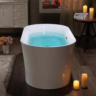 WOODBRIDGE Camden 67 in. Acrylic FlatBottom Double Ended Bathtub