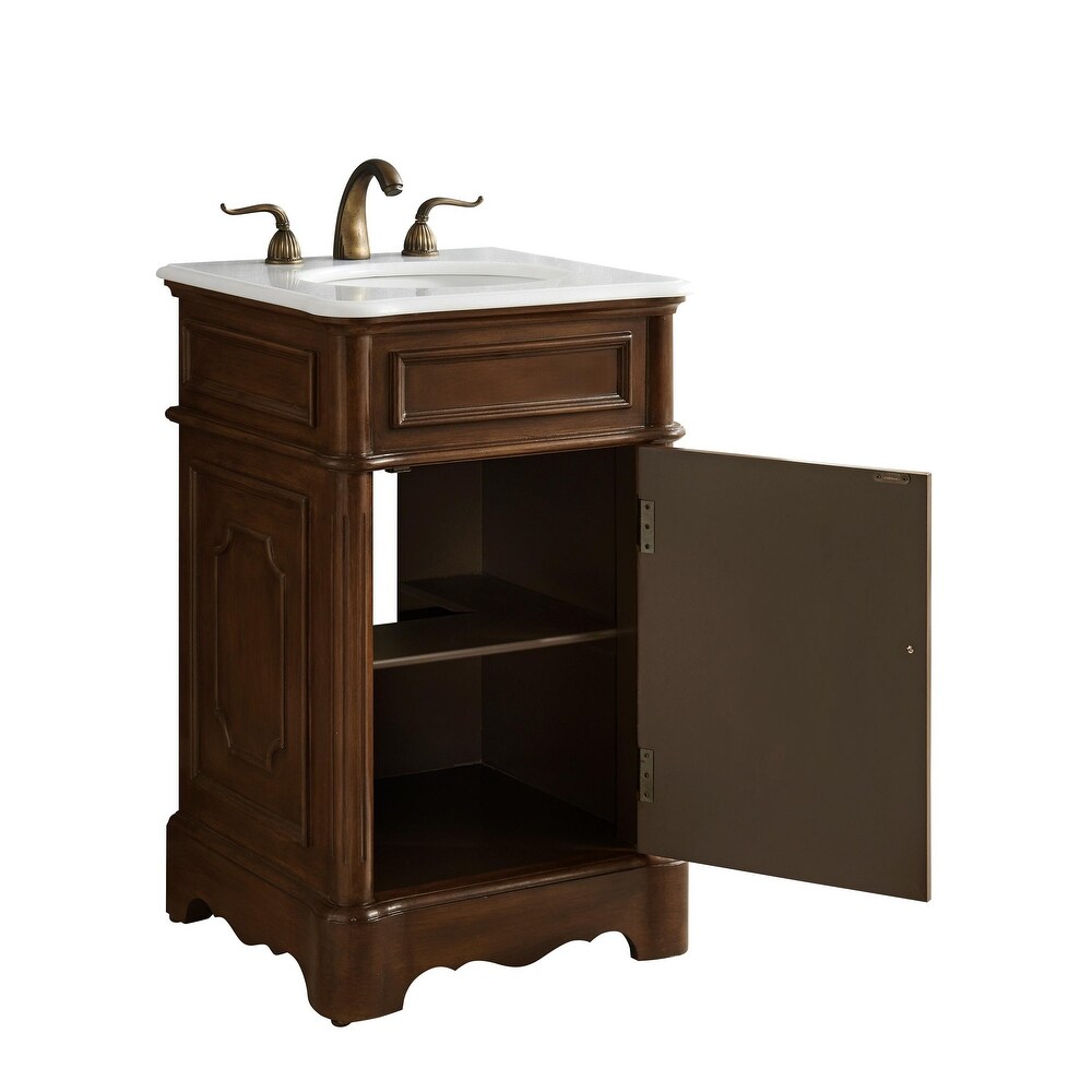 Chalfont Bathroom Vanity Cabinet Set with Marble Top