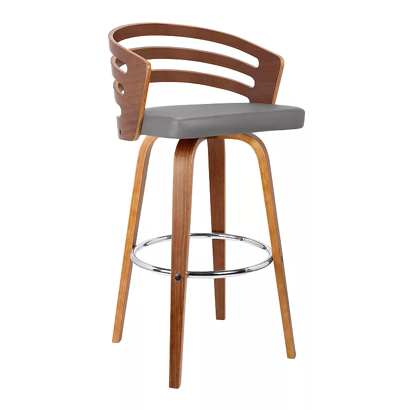 Armen Living Jayden Mid-Century Modern Swivel Bar Stool