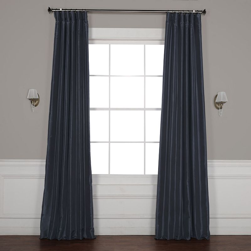 EFF 1-Panel Vintage Textured Faux-Dupioni Silk Window Curtain