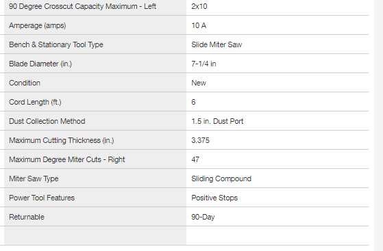 RYOBI TSS702 7-1/4 in. Compound Sliding Miter Saw