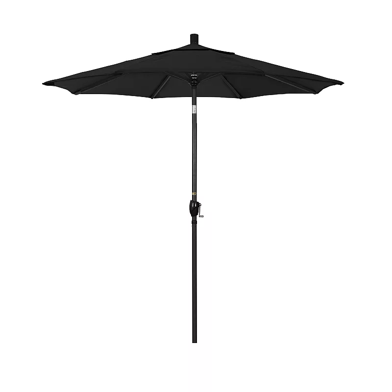 California Umbrella 7.5-ft. Pacific Trail Black Finish Sunbrella Patio Umbrella