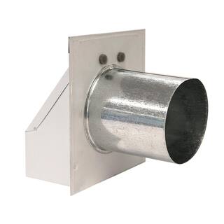 Master Flow 4 in. Round Heavy-Duty Wall Vent with Damper in White HDWV4W