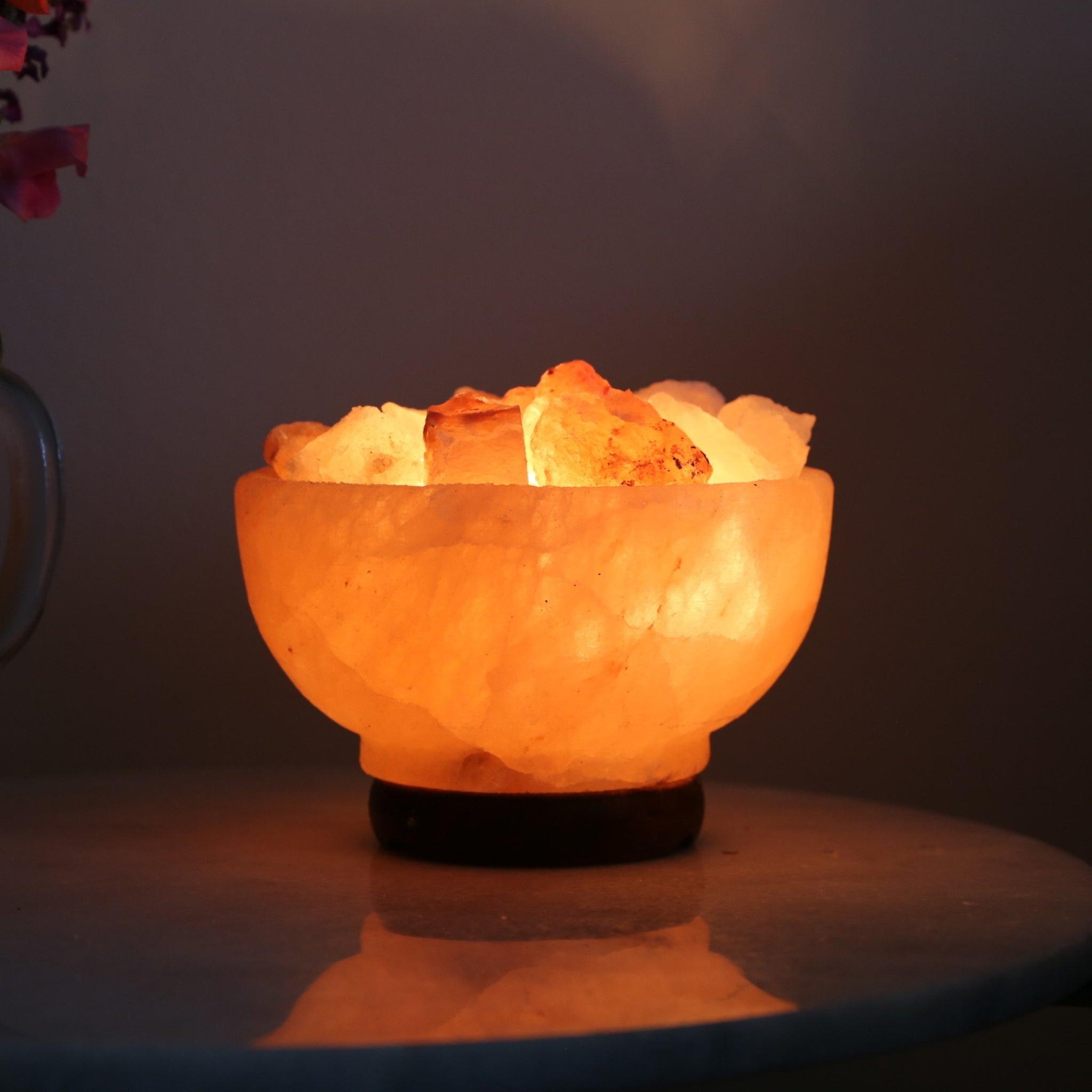 Himalayan salt lamp fire bowl - chunks