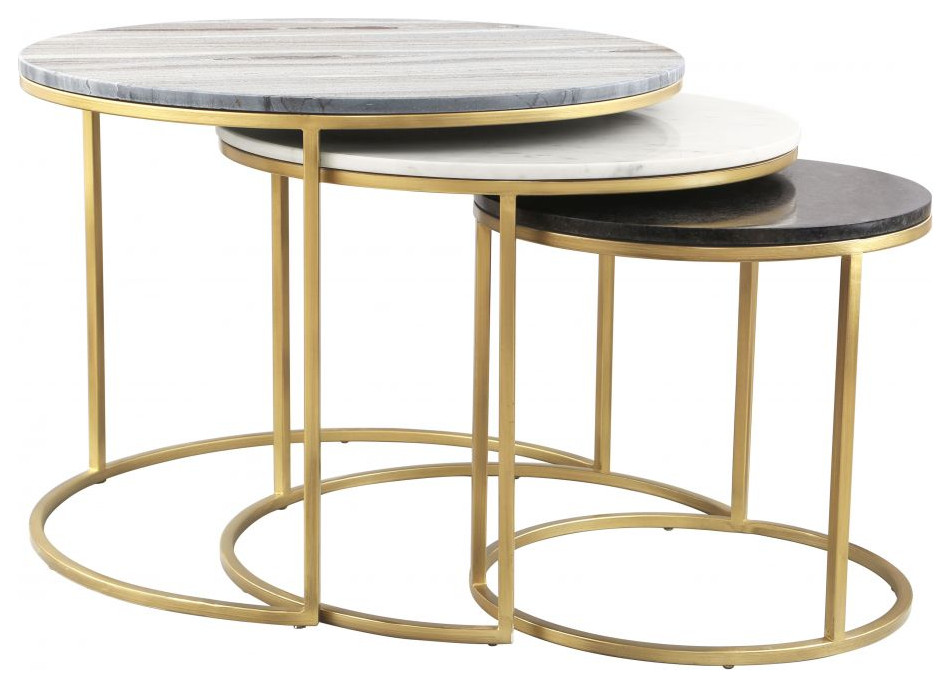 Franco Nesting Coffee Tables Multicolor   Contemporary   Coffee Table Sets   by GwG Outlet  Houzz