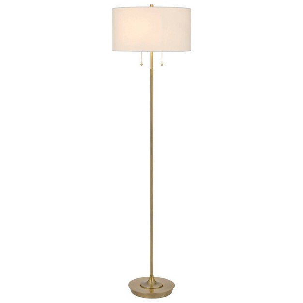 Contemporary Metal Floor Lamp Antique Brass Cal Lighting