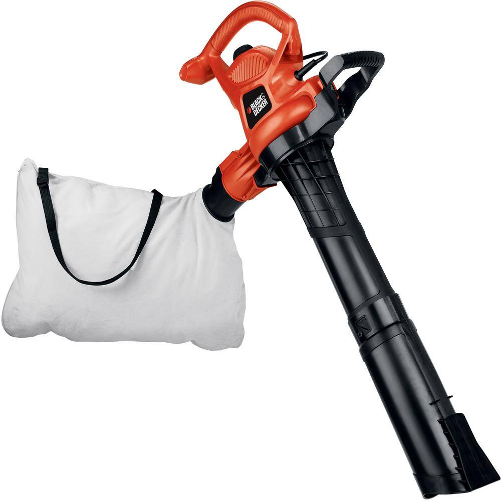 BLACK+DECKER 12 AMP 230 MPH 385 CFM Corded Electric 3-In-1 Handheld Leaf Blower Vacuum  Mulcher with Tool Free Switchover BV3600