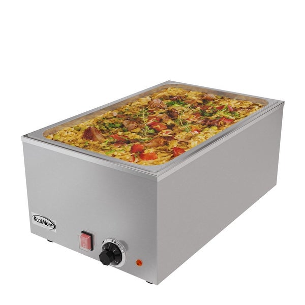 21 Qt. Stainless Steel Countertop Food Warmer， Soup Station， and Buffet Table Server with One Serving Section