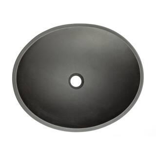 Eden Bath Matte Black Glass Oval Vessel Sink EB_GS66