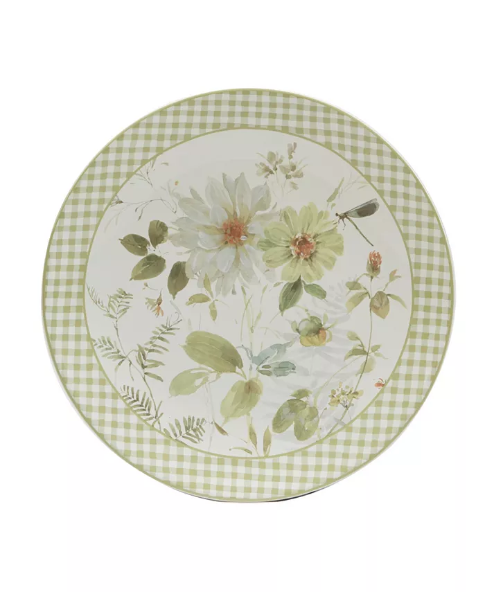 Certified International Green Fields Set of 4 Dinner Plate 11