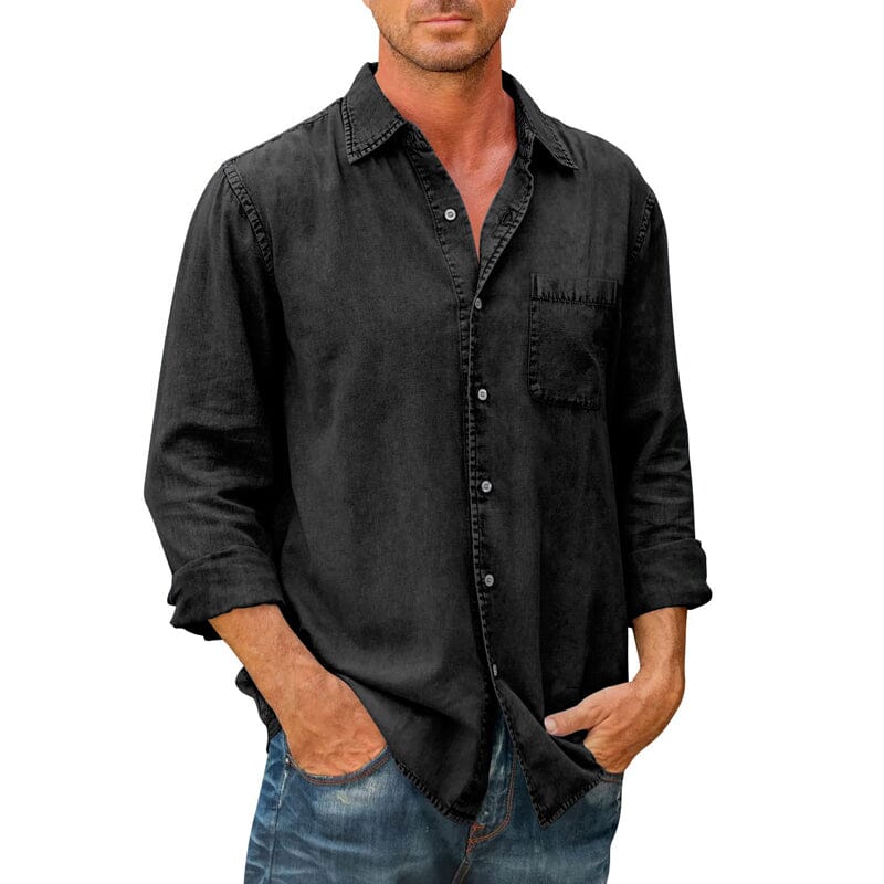 Mens Long Sleeve Button Down Shirt