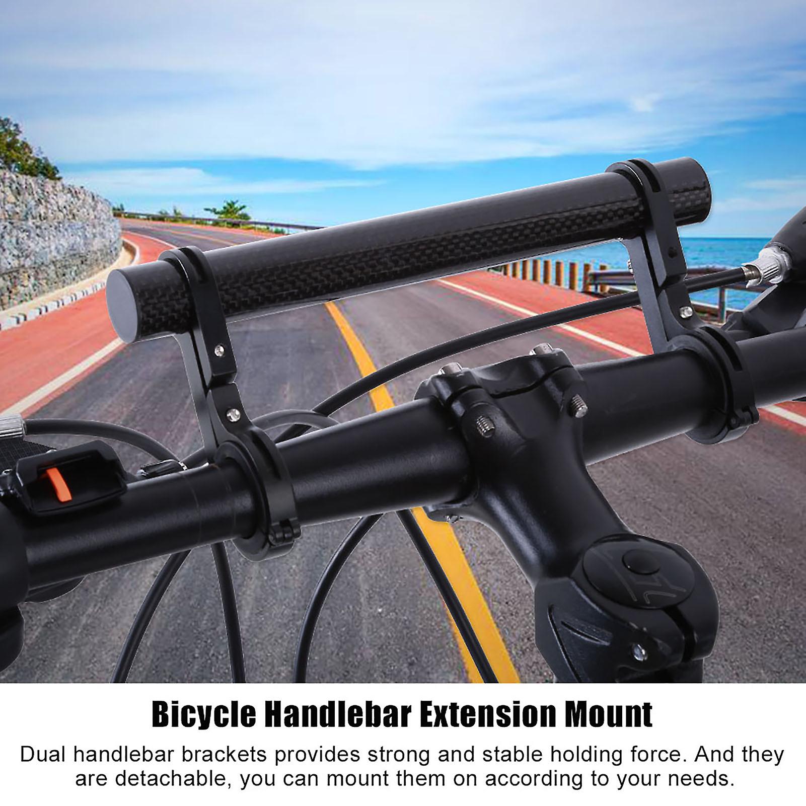 Bicycle Handlebar Bracket Extension Mount Holder For Bike Light Flashlight Speedometer(black)