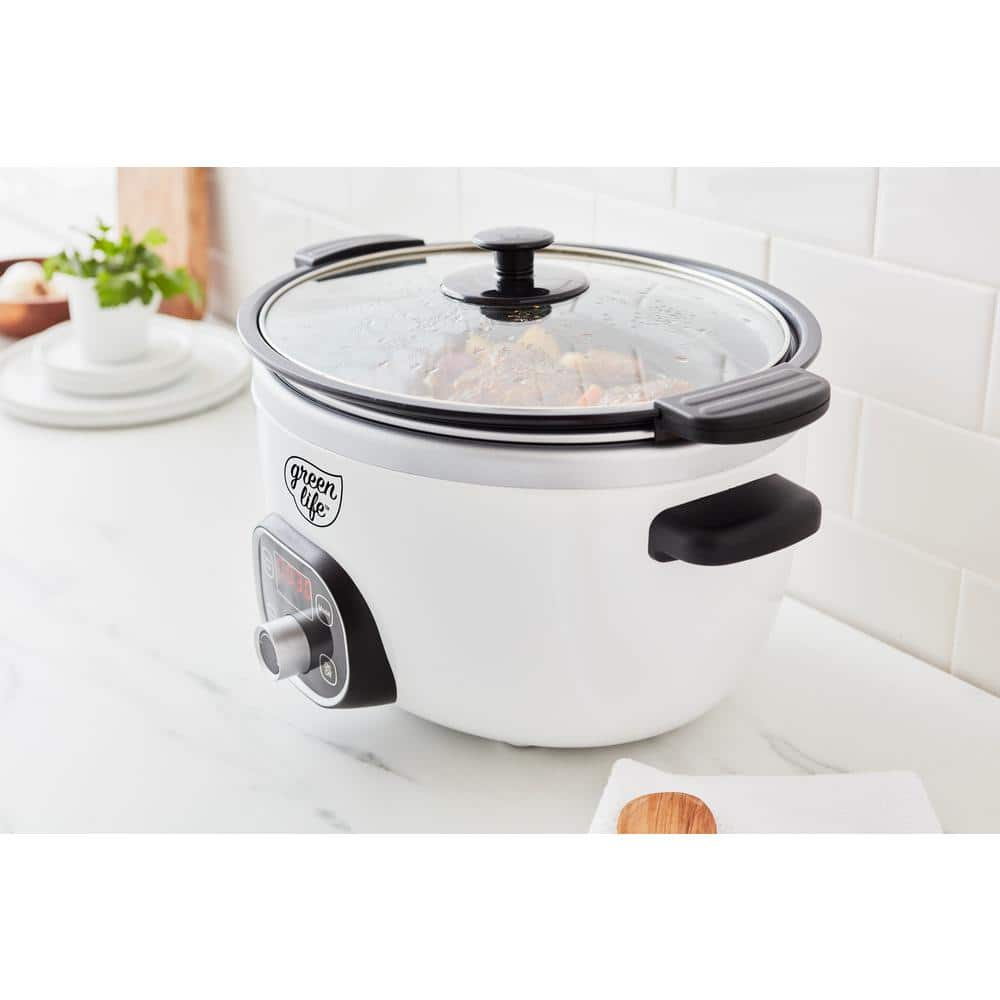 GreenLife 6 Qt. White Slow Cooker CC004774-001