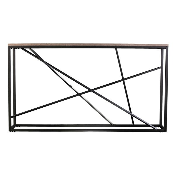 SEI Furniture Sigrid Faux Marble Skinny Console Table