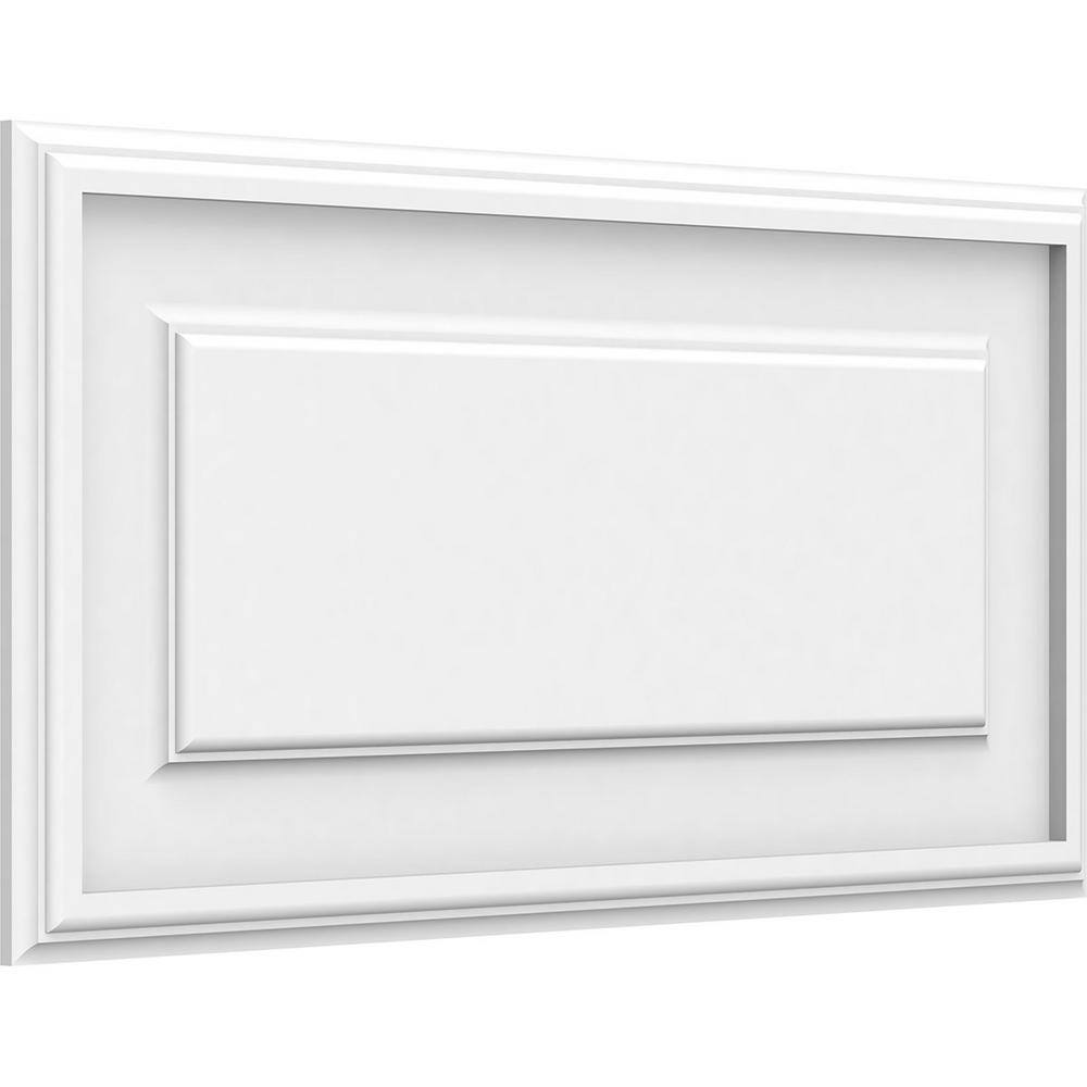 Ekena Millwork 58 in. x 24 in. x 12 in. Legacy Raised Panel White PVC Decorative Wall Panel WALP24X12X062LEG