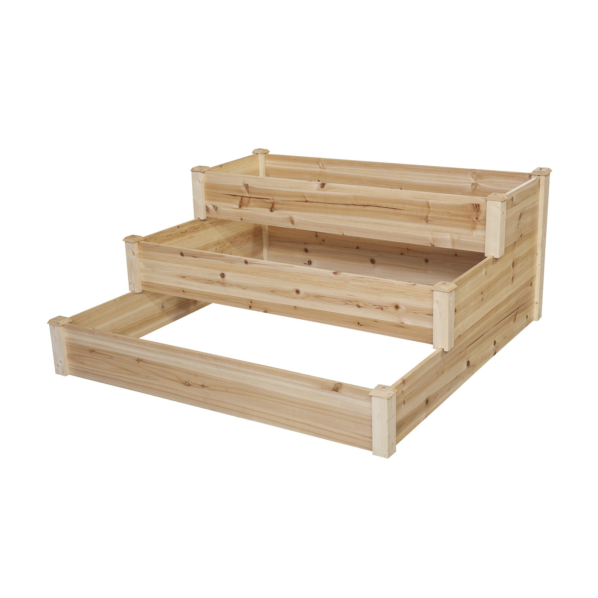 Better Homes & Gardens 3 Tier Cedar Raised Garden Bed, Natural