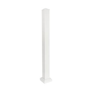 NewTechWood Allure 3 in. x 3 in. x 36 in. White Aluminum Deck Post Kit AL-POST-36-WHI