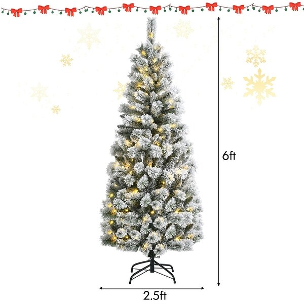 PreLit Hinged Christmas Tree with Remote Control LED Lights