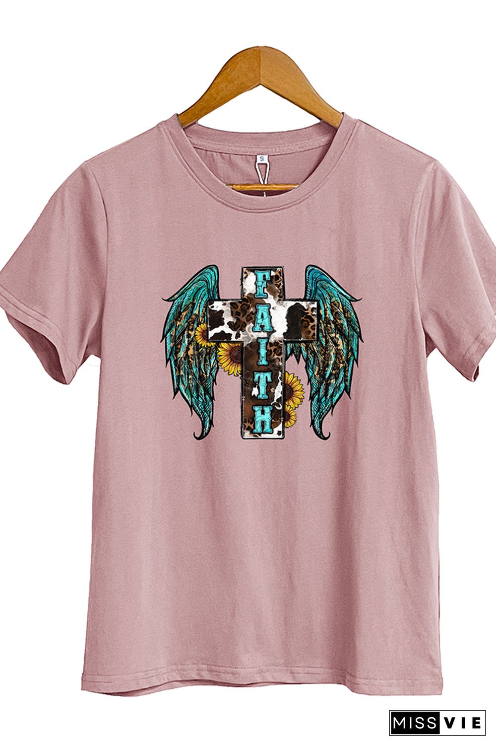 Western Wingns Cross Short Sleeve Graphic Tee Wholesale