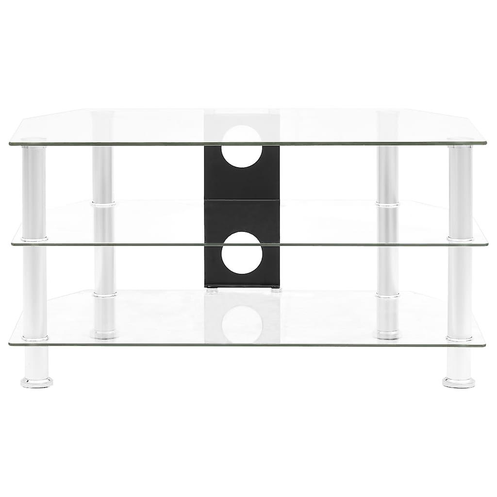 Tv Cabinet Transparent 75x40x40 Cm Tempered Glass