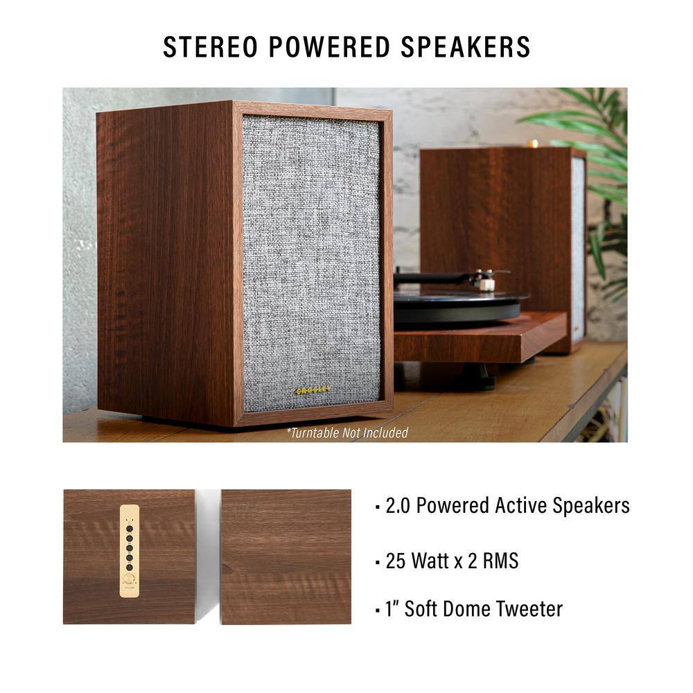 Crosley S200 Stereo Powered Speakers S200A-WA