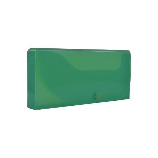 Jam Paper Plastic Pencil Case Snap Button Pencil Case Box Dark Green 166532741