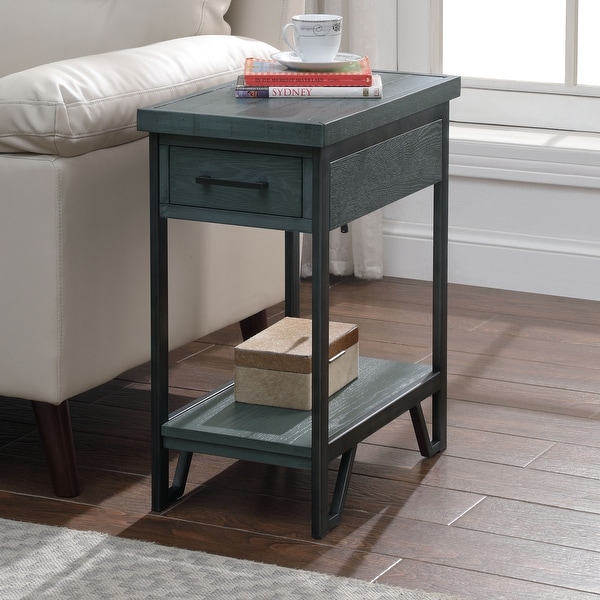 Furniture of America Mingard Rustic 12-inch 1-shelf 1-drawer Side Table