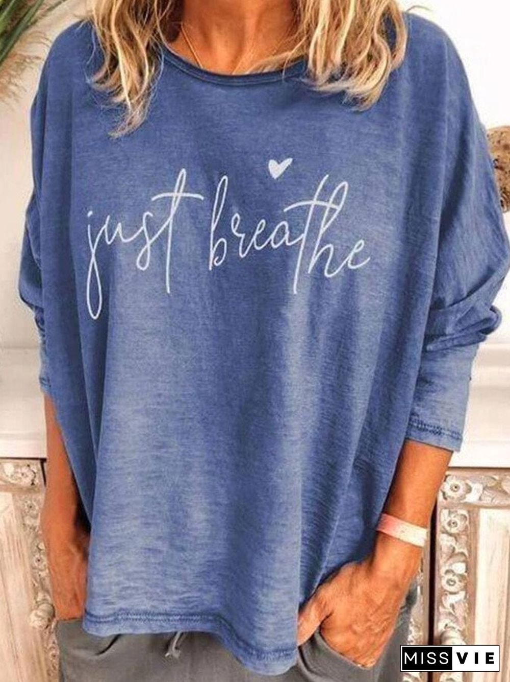 Just Breathe Cotton Linen T-shirt