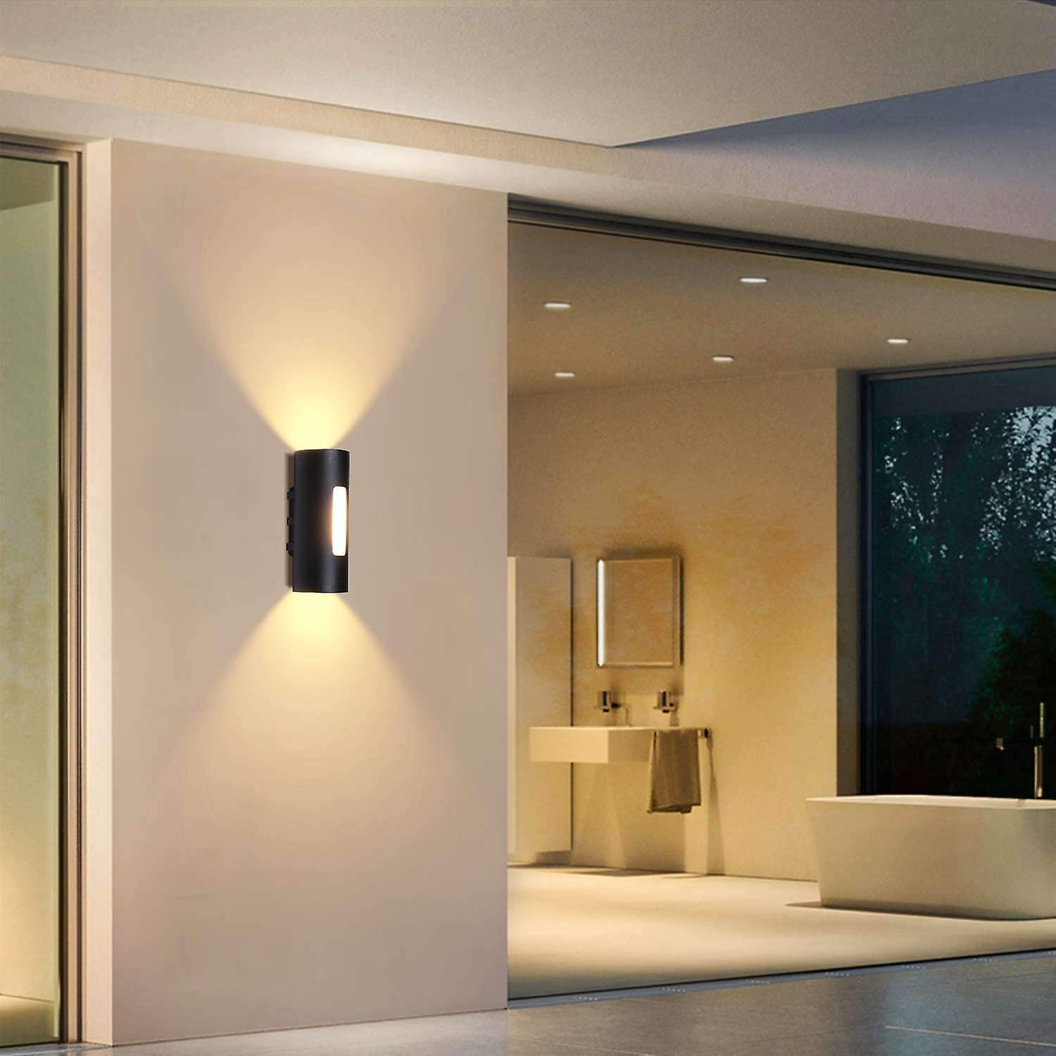 12w Outdoor Wall Light Led Waterproof Ip65 Modern Metal Outdoor Wall Lamp Outdoor/indoor Lightwarm White