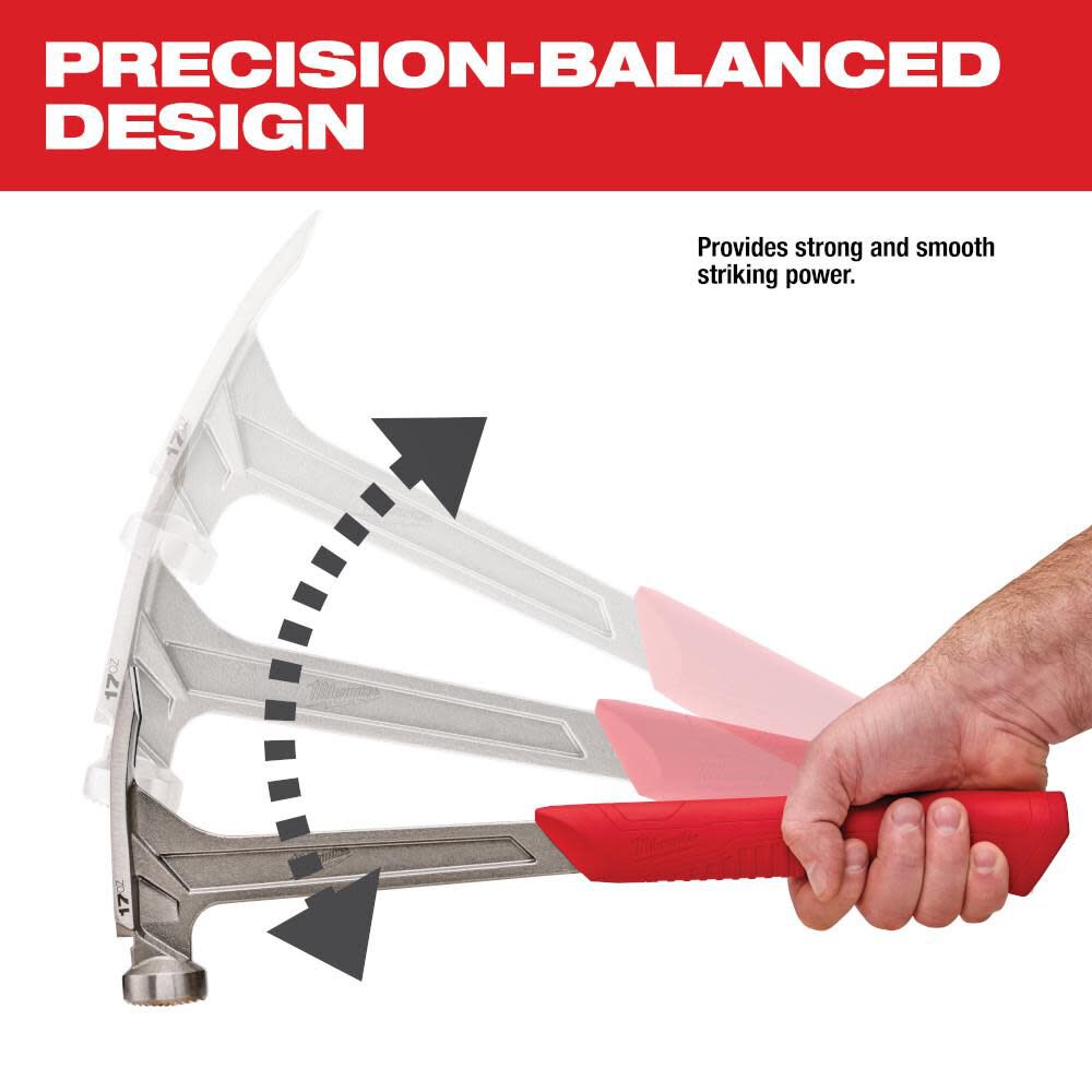 MW 17 oz Milled Face Framing Hammer 48-22-9016 from MW