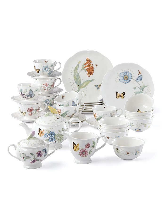 Lenox Butterfly Meadow 37 Piece Tea Dessert set