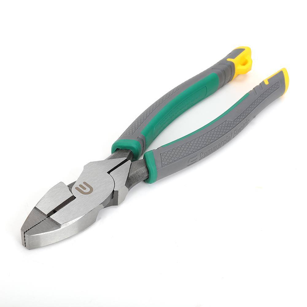 Commercial Electric 9 in. High Leverage Wire Cutting Pliers with Tape Puller CE180407