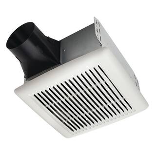 Broan-NuTone Flex 50 CFM Ceiling or Wall Mount Bathroom Exhaust Fan with Roomside Installation ENERGY STAR AE50