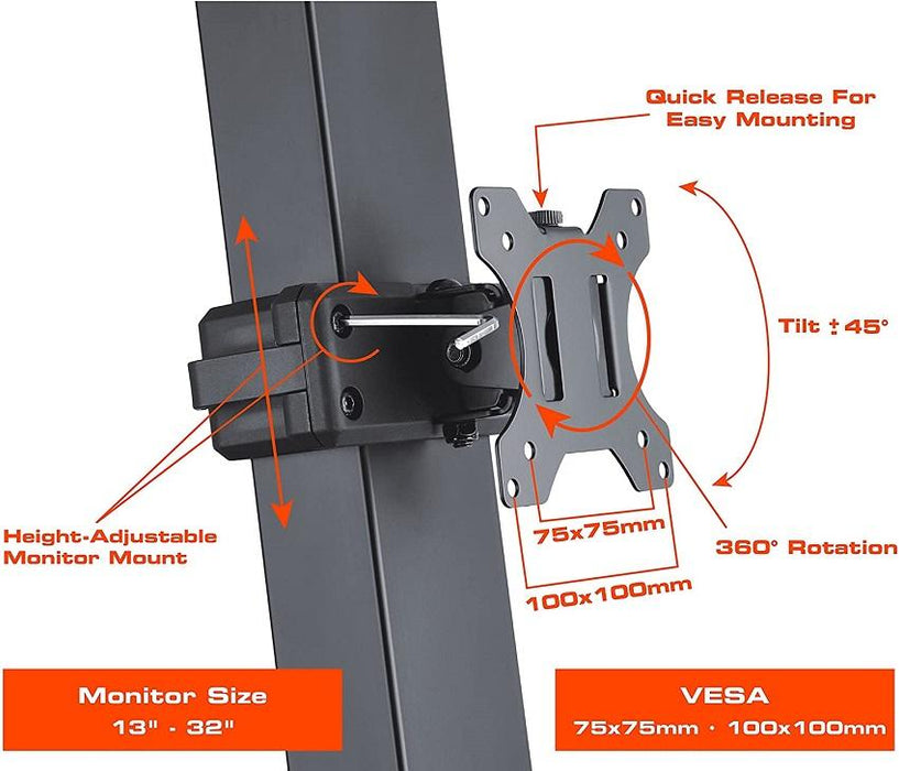 Star Ergonomics Electric SitStand Workstation SE04E1WB Motor Driven