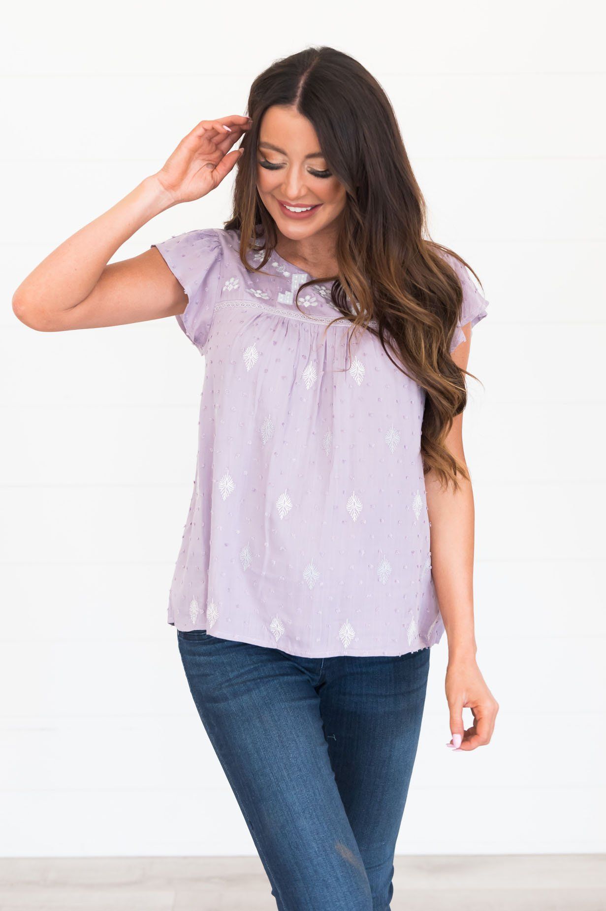 Keep it Edgy Modest Babydoll Blouse