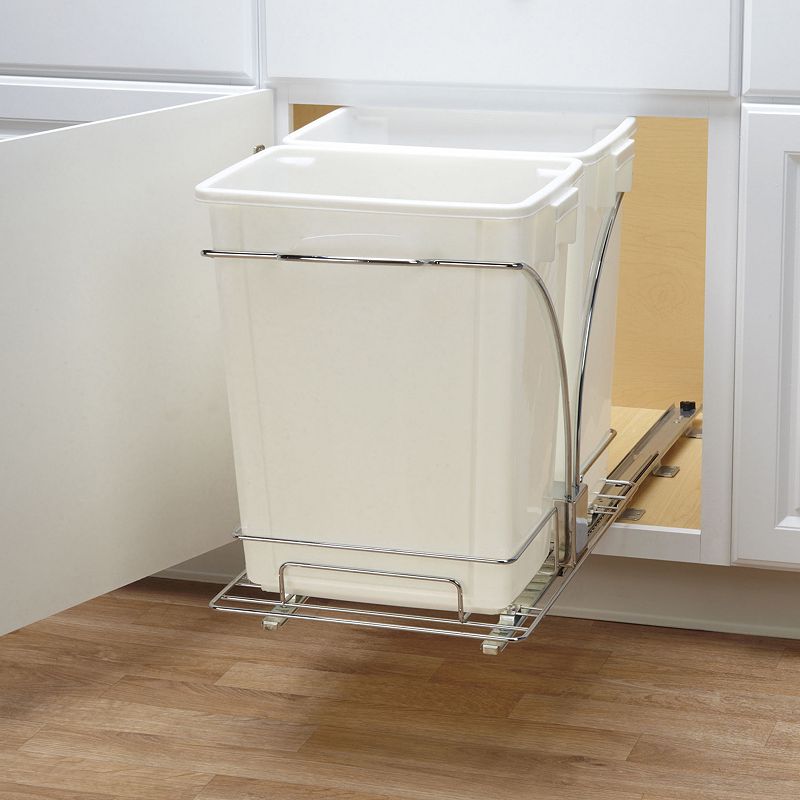 Glidez 3-pc. Under-Cabinet Roll-Out Caddy and 9-Gallon Trash Can Set