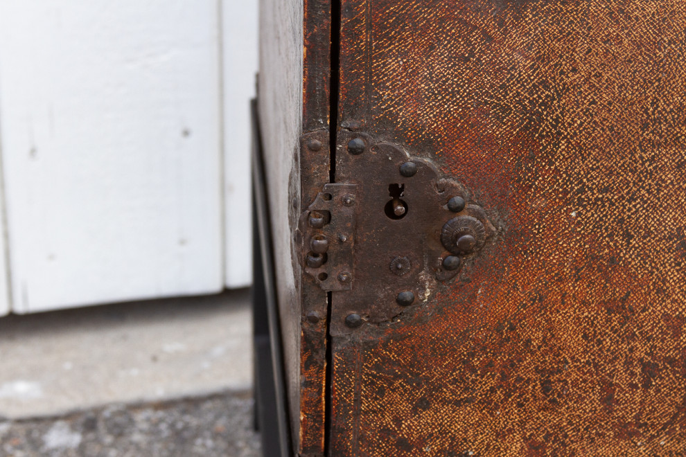 19th Century Leather Tansu Side Table   Rustic   Side Tables And End Tables   by De cor  Houzz