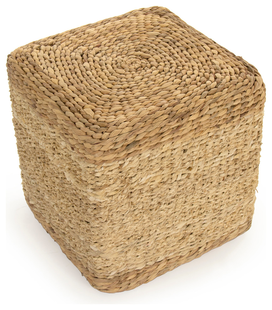 Woven Cube Ottoman  16x16 quot  Beach Style   Footstools And Ottomans   by Zentique  Inc.  Houzz