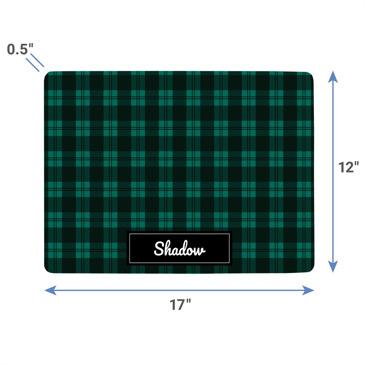 Frisco Plaid Personalized Dog and Cat Placemat