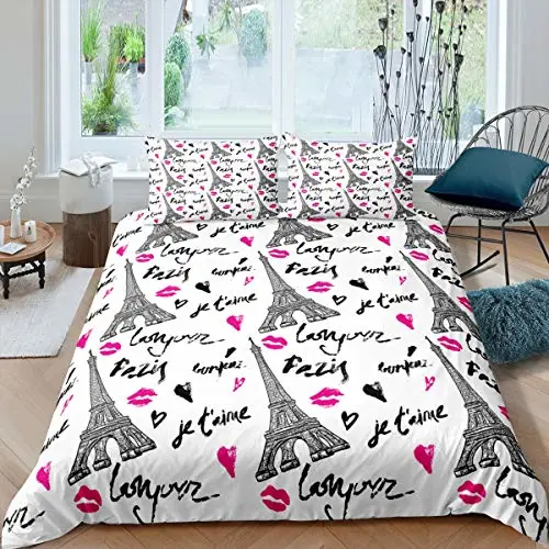 Duvet Cover Set Soft London Themed Comforter Cover Set 3 Pieces