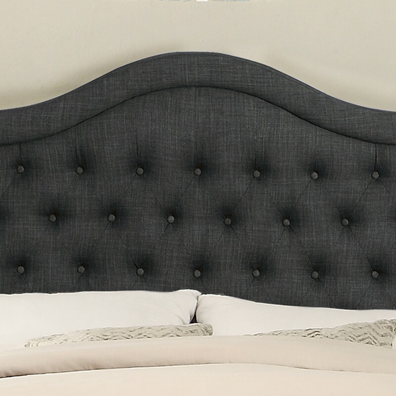 Adella Linen Tufted Upholstered Full Size Bed Frame