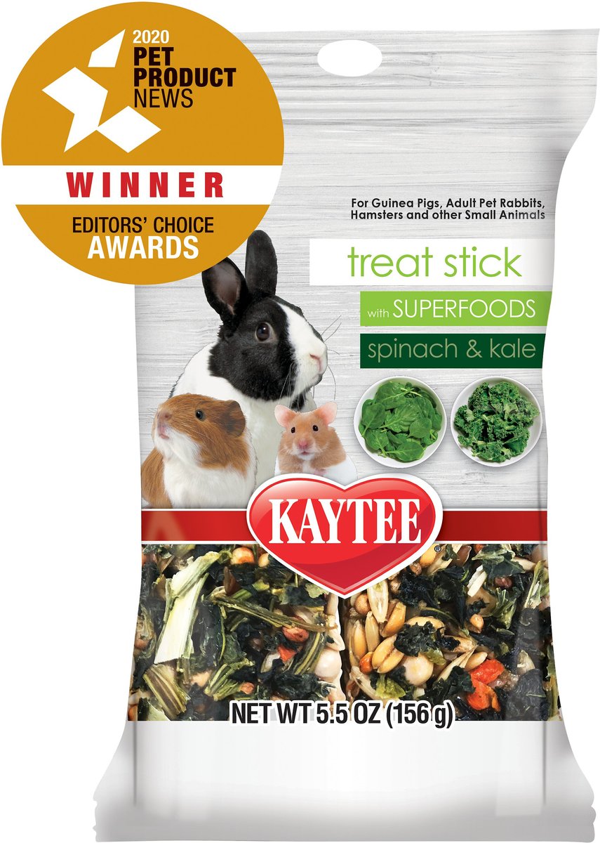 Kaytee Treat Stick with Superfoods Spinach and Kale Flavor Small Animal Treats， 5.5-oz bag