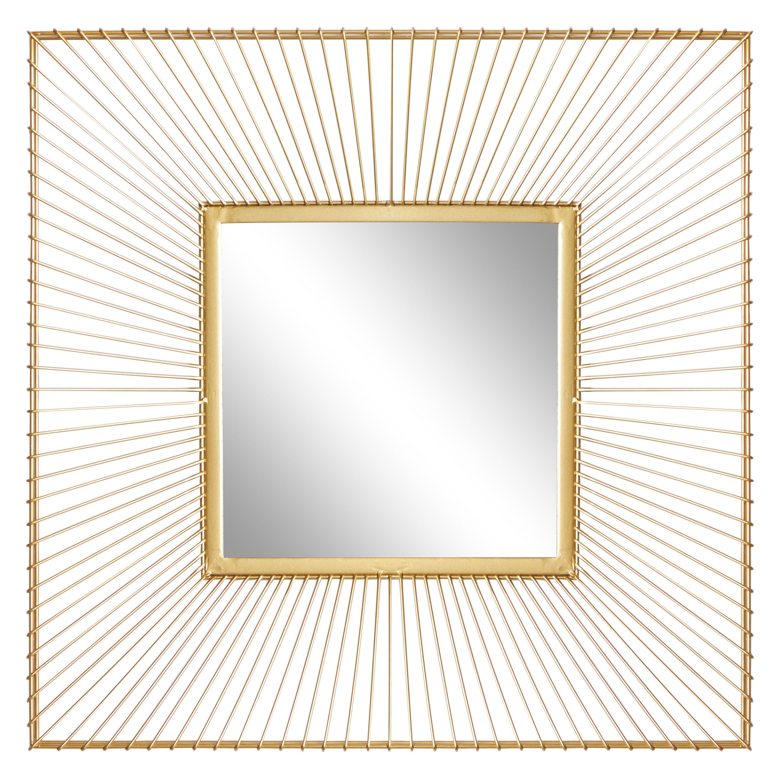 CosmoLiving by Cosmopolitan Gold Contemporary Metal Wall Mirror 26 x 26