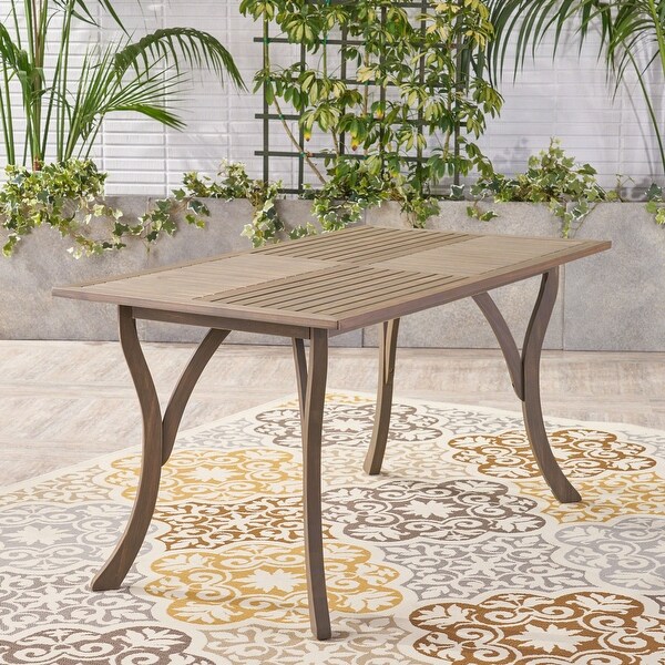 Hermosa Outdoor Acacia Wood Rectangle Dining Table (ONLY) by Christopher Knight Home