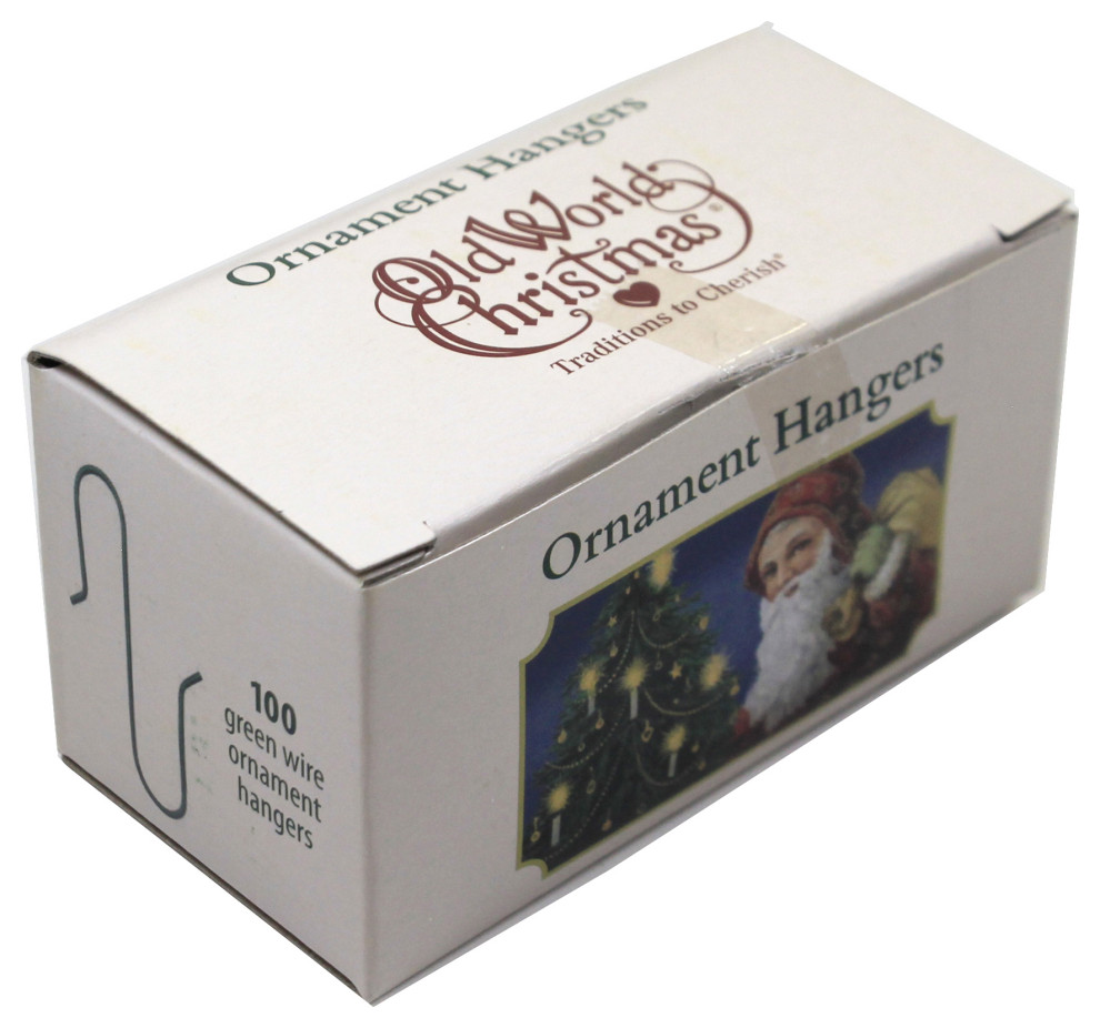 Old World Christmas Green Wire Ornament Hooks Wire Pliable Hangers 1441.   Christmas Ornaments   by Story Book Kids Inc  Houzz