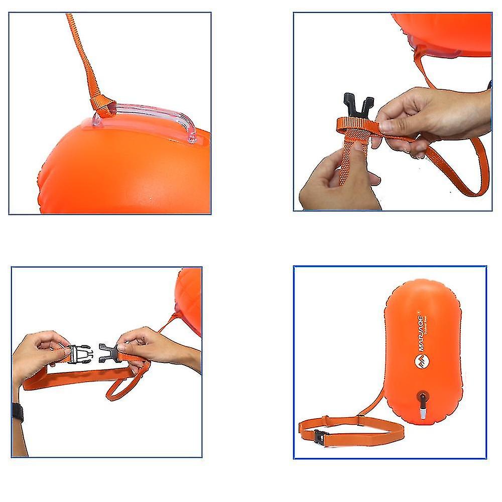 Swim Buoy Float， Swim Safety Float Bag Waterproof With Adjustable Belt For Rafting Swimming Training